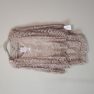 Soulmates 3 Pieces Elegant Lace Detail with Sparkle Beading Champagne Color M